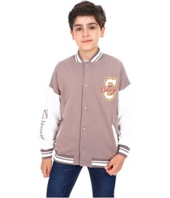 Resim Toontoy Erkek Çocuk Baskılı Kolej Hırka Kahve 