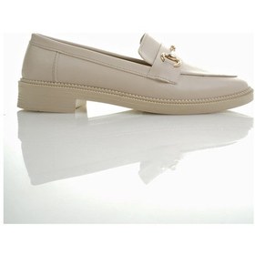 Resim Muggo Sussie Garantili Metal Tokalı Kadın Loafer Günlük Ayakkabı Ten Cilt 