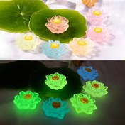 Resim 6 adet Karanlıkta Parlayan Lotus Çiçeği Süsleri - Düğünler, Akvaryumlar ve Göletler için Canlı Renkli Reçine Ev Aksesuarları, İç/Dış Mekan Kullanımı, Çeşitli Renkler (Pembe, Sarı, Mavi, Yeşil, Mor), İç Mekan Süsü | Canlı Ev Dekoru | Detaylı El Sanatçılığı, Düğün Süsleri 