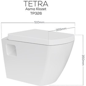 Resim Creavit Tetra Duroplast Yavaş Kapanan Klozet Kapaklı Beyaz Set 