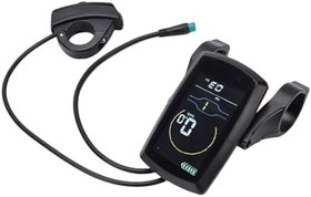 Resim Elektrikli Bisiklet LCD Ekran Ölçer, Pil Seviyesi Yardımı Ayarı Hız Kilometresi, Hata Kodu İstemleri, Tamamen Ayarlanabilir Parametreler Için Çok Fonksiyonlu LCD Ekranlı ABS Hız 