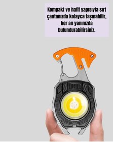 Resim Led Işıklı Acil Durum Düdüklü Anahtarlık Fener Çok Renkli 