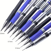 Resim 6 adet/Set 0.5 0.7 2.0Mm Klasik Plastik Hareketli Kalem Mavi Gümüş Siyah Kalem Borusu Yazma Çizim Gereksinimleri İçin Mükemmel (3 Kalem Ücretsiz 3 Kutu Kalem Dolumu), Kalem, Mekanik Kalem, Profesyonel Kalem Kutusu, Güzel Kalem, İyilik ve Ucuz Kırtasiye, Kırtasiye ve Okul Malzemeleri 