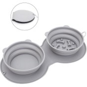 Resim FoldableCase v2 Katlanabilir İkili Mama Su Kabı 