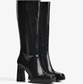 Resim Bershka Platform topuklu çizme 