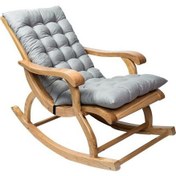 Resim Sones 120x50x8cm Ev Yumuşak Şezlong Minderi Bahçe Kumaş Sırtlıklı Rattan Sandalye Minderi Gri 