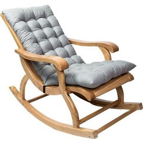 Resim Sones 120x50x8cm Ev Yumuşak Şezlong Minderi Bahçe Kumaş Sırtlıklı Rattan Sandalye Minderi Gri 