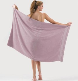 Resim Cotton Ladin Banyo Havlusu 90x150 Mürdüm 