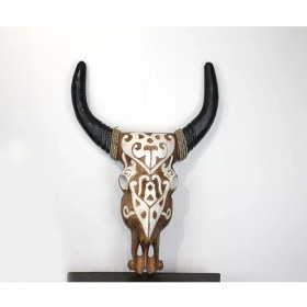 Resim Hediye Bahçesi Duvara Asmalı Bufalo Kafası 