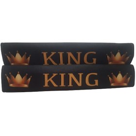 Resim sekutuning Sarı King Yazılı Oto Emniyet Kemer Konforu, Araba Kemer Konforu 