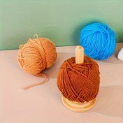 Resim Ahşap Bambu Örgü Makarası Tutucu, DIY İplik Sarma Aracı, Nakış İpliği Düzenleyici, Ahşap Bobin Saklama Kutusu, Bambu Standlı El İşi İğne Kutusu 