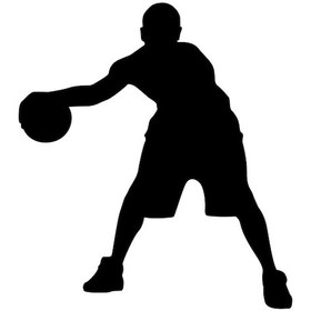 Resim Basketbolcu Folyo Sticker 80cm Uzunluk Siyah 