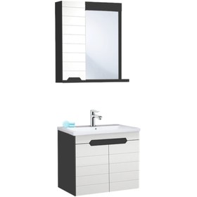 Resim 70 Cm Olimpos Antrasit Banyo Dolabı Takımı 153*70*OLMPS.004 