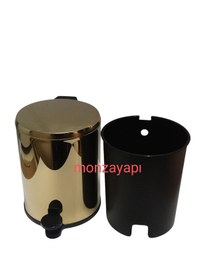 Resim Primanova Cigo Pedallı Çöp Kovası 6lt Altın 