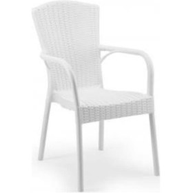 Resim Luna Doğa Rattan Koltuk 2 Adet Beyaz 