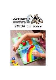 Resim Pembe Keçe 50x70 Cm 2.0 Mm 3 Adet Renkli Hobi Keçesi Elişi Keçesi Anasınıfı Kreş Okul Öncesi 