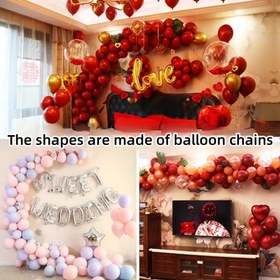 Resim Çok Yönlü Balon Zincir Halkası - Doğum Günü, Nişan & Tatil Parti Süslemeleri için Mükemmel 