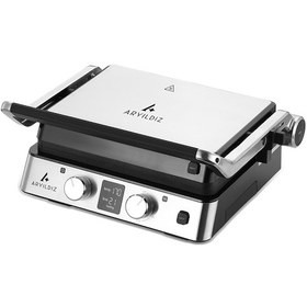 Resim Aryıldız Deluxe Grill Dijital Ekranlı 2200 W Tost Makinesi 