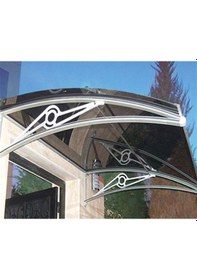 Resim Tf Prolüx Kapı Üstü 15,19 Alüminyum Ayaklı Sundurma 190 X 150 Gri 