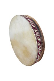 Resim hanartz Bendir Def Deri 45 Cm Içten Ayarlı Hayvan Derisi El Yapımı Alyan Anaharı Hediyeli 