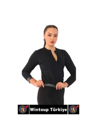 Resim Gündelik Spor Kullanım Terleme Hızlandıran Rahat Termal Sauna Uzun Kol Takım Siyah 