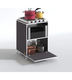 Resim Kenzlife ocak dolabı ayşe gri 85*60*57 mutfak modül mini fırın mikrodalga banyo ofis modül 