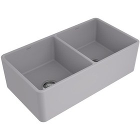 Resim Bocchi Lavello 1139-006-0120-03 Seramik Mutfak Eviyesi Mat Gri 