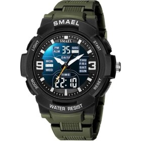 Resim Hanyang Ordu Yeşil Samel Dijital Saat Adam 2022 Yeni Kronograf Spor Izle Erkekler Için Su Geçirmez 5 Bar Kuvars Saatı Reloj Hombre 1912 (Yurt Dışından) 