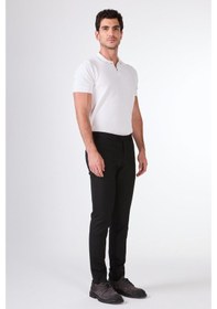 Resim Dufy Siyah Erkek Slim Fit Düz Pantolon - 103924 Siyah 