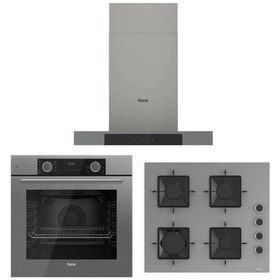 Resim Ferre Fryart XE63CPR - SS208 - D102 Gri Ankastre Set 