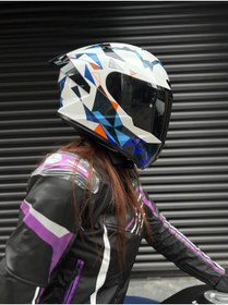 Resim Rivox R2 GEOMETRİ KAPALI KASK 