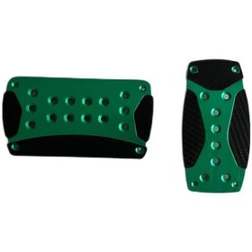 Resim Xuweiwei 2.5mm Kalınlık Kaymaz Oksitlenmiş Havacılık Alüminyum Pedallar - Green Black Carbon Pattern Patch 