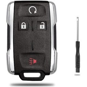 Resim Lemestar Chevrolet 4 Tuşlu Kumanda Anahtarı Kasa, Gümüş Renkli Metal Çerçeve, Uyumlu Araçlar İçin, Tornavida Dahil 