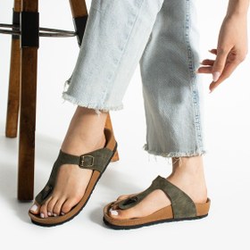 Resim Pierre Cardin Lunar Kadın Haki Parmak Arası Terlik - HAKİ / 