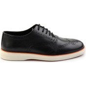 Resim Siyah Leather Erkek Oxford Ayakkabı E01054182741 Siyah 