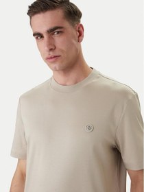 Resim Erkek%100 Pamuklu Yuvarlak Yakalı Kısa Kollu Bej1 T-Shirt 50555844-286 