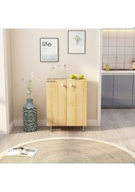 Resim Juno 60'lık Çok Amaçlı Kiler Dolabı Meşe 