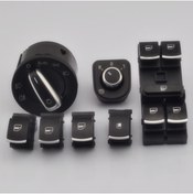 Resim WOLCAR Volkswagen Jetta Kromlu Kontrol Düğmeleri 6 Lı Set 
