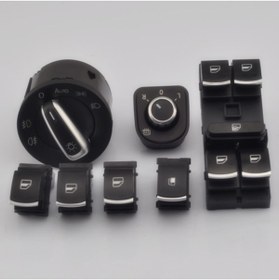 Resim WOLCAR Volkswagen Jetta Kromlu Kontrol Düğmeleri 6 Lı Set 