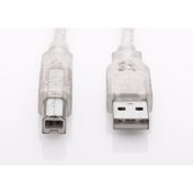 Resim S-Link SL-U2007 7 Mt USB 2.0 to USB B Erkek-Erkek Şeffaf Yazıcı Kablosu S-Link