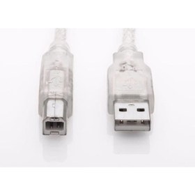 Resim S-Link SL-U2007 7 Mt USB 2.0 to USB B Erkek-Erkek Şeffaf Yazıcı Kablosu 