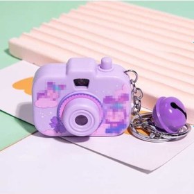 Resim Willowhaven Karikatür Kamera Charm Anahtarlık - Mor + Gümüş, Mor Çan Mor, Plastik, Kolye Ucu Aksesuar Mor 