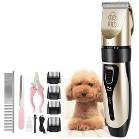 Resim Ayarlanabilir Şarjlı Kedi Köpek Tıraş Makinesi, Tüy Kesme Aparatı İle 100 Dk 