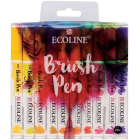 Resim Talens Ecoline Brush Pen Fırça Uçlu Kalem Seti 20 Renk 