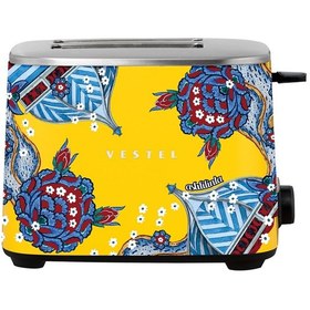 Resim Vestel X Aslı Filinta Retro Sarı Çini Ekmek Kızartma Makinesi 