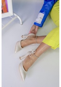 Resim Yorgap Model 8 CM Taş Detaylı Yeni Sezon Topuklu Sandalet Sedef 