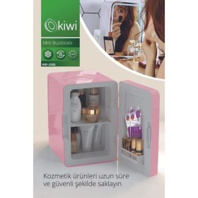 Resim KRF-2505 LED Işıklı Taşınabilir Soğuk - Sıcak Ayarlı Kozmetik Mini Buzdolabı 