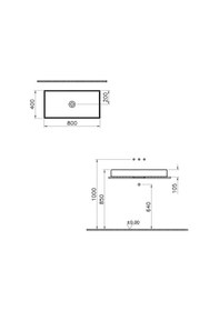 Resim Vitra Memoria M58000001000 Dikdörtgen Çanak Lavabo Beyaz 80 CM 