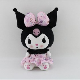 Resim Kawaii Sanrio Kuromi Karikatür Peluş Oyuncak Pembe 