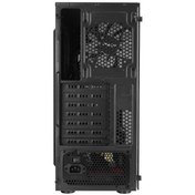 Resim EVEREST FACED-V5, Mesh, 600W, 4x12cm Sabit Rainbow Fan, Temperli Cam Yan Panel, ATX, GAMING KASA 